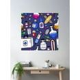 thumbnail image 2 of Nurse Blue Poster Wall Art, Modern Wall Decor, 24x24 UNFRAMED, 2 of 3