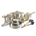 thumbnail image 1 of Oster Davinelle 12 Piece Stainless Steel Cookware Set w/Kitchen Tools, 1 of 8
