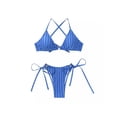 thumbnail image 4 of Conjunto bikini Marinity estampado a rayas para mujer, 4 of 6