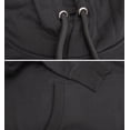 thumbnail image 3 of Men's Classic Athletic Drawstring Fleece Sport Gym Sweater Pullover Hoodie (Black, S), 3 of 3