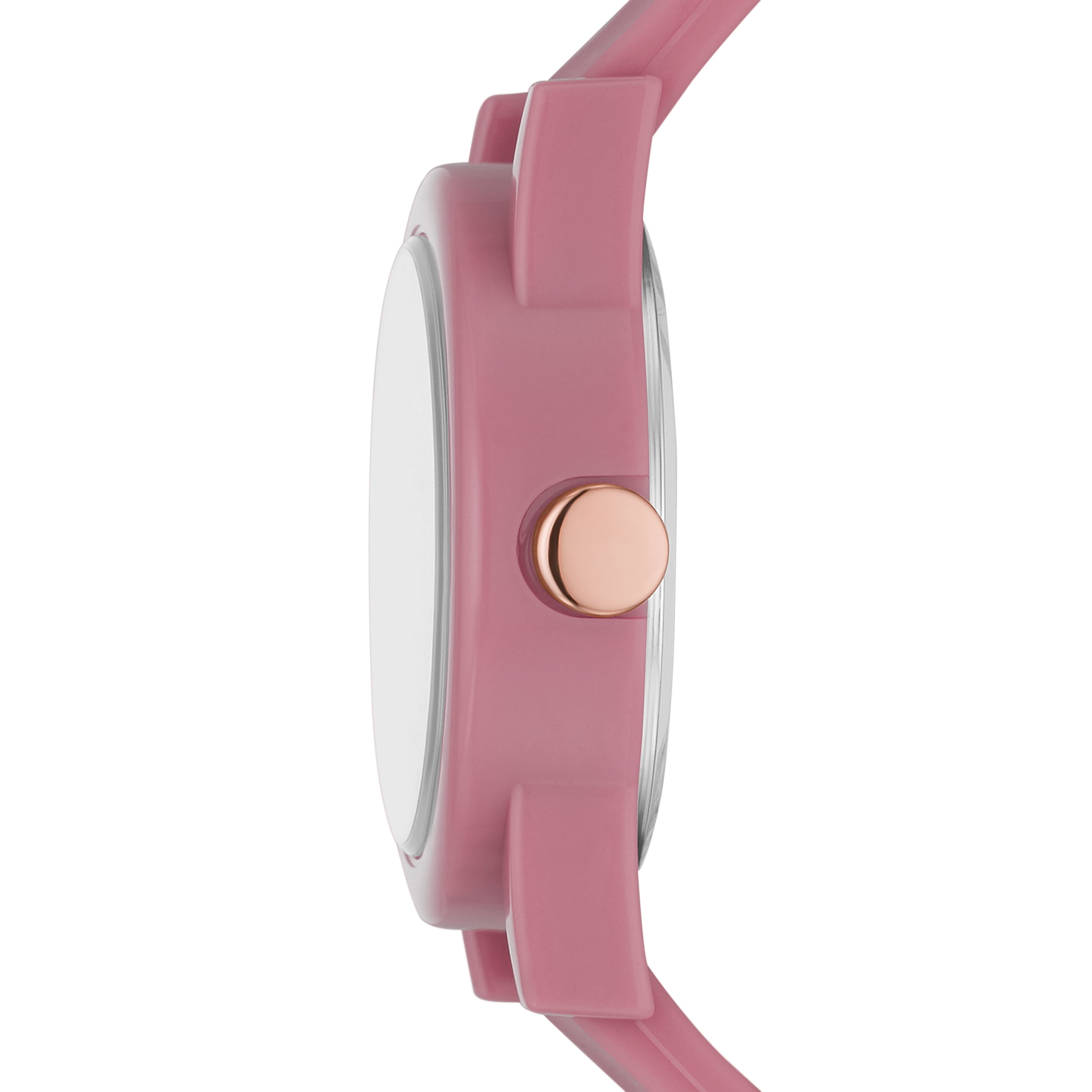 Skechers Women's Rosencrans Three-Hand, Pink Polycarbonate Watch