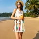 thumbnail image 3 of Fotbe Black African Woman Vestido de Verano sin Mangas para Mujer – Vestido Midi Línea A, Estilo Camiseta Floral, Vestido Playero Casual y Fluido, 3 of 7