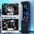thumbnail image 3 of MEISSALIVVE Black Glass Display Cabinet, 3 - Tier Curio Cabinet with 7 - Color LED Lights, 70.87''H Display Case w/Storage Shelf for Collectibles, Trophies, 3 of 8
