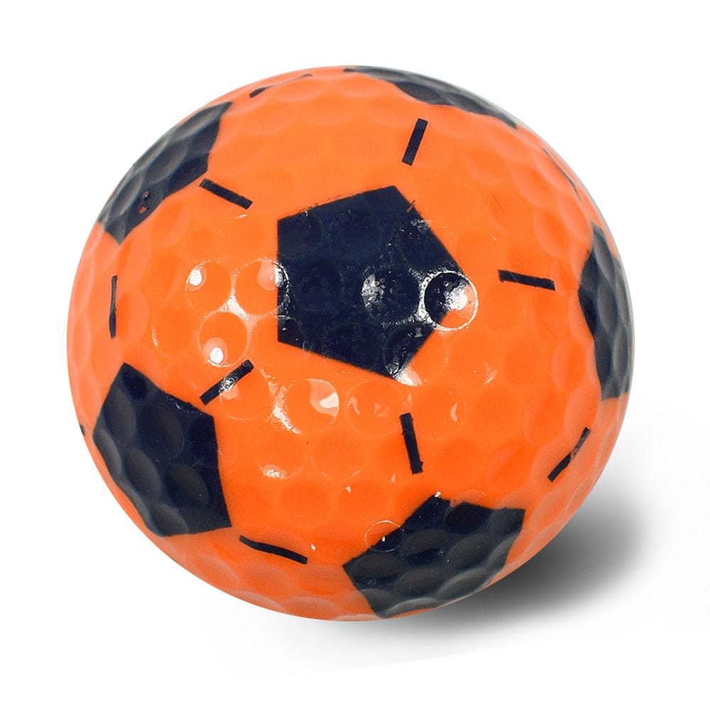 NITRO NOVELTY GOLF BALLS SOCCER NEON ORANGE/ROYALBLUE