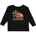 thumbnail image 3 of Inktastic My Papa is a Firefighter with Fire Truck Boys or Girls Long Sleeve Toddler T-Shirt, 3 of 5