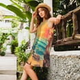 thumbnail image 2 of Easygdp Island Beach Guinea Pig para Vestido Transpirable de Mujer, Vestido Suelto de Manga Corta con Pliegues y Bolsillos para el Verano, 2 of 7