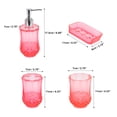 thumbnail image 2 of Unique Bargains 1 Set Durable Bathroom Accessories Set for Bathroom Vanities Transparent Red PS, 2 of 4