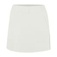 thumbnail image 5 of KALE Shorts for Women's Pants Skirt With Slit And Pocket Sports Casual Solid Color Mid Waist Tennis Summer Pants White, 5 of 8