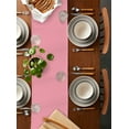 thumbnail image 5 of Pink Table Runner Pure Pink Tablerunners 13 x 36 Inch, Table Decorations Tabletop Scarf for Summer Gathering Holiday Farmhouse Kitchen Dining Decor, 5 of 6