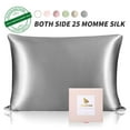thumbnail image 2 of Unique Bargains 3 Pack 25 Momme Smooth Silk Pillowcase, Queen, Gray, 2 of 8
