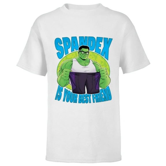 Marvel Studios Hulk Spandex is Your Best Friend She-Hulk - Short Sleeve T-Shirt for Kids - Customized-White
