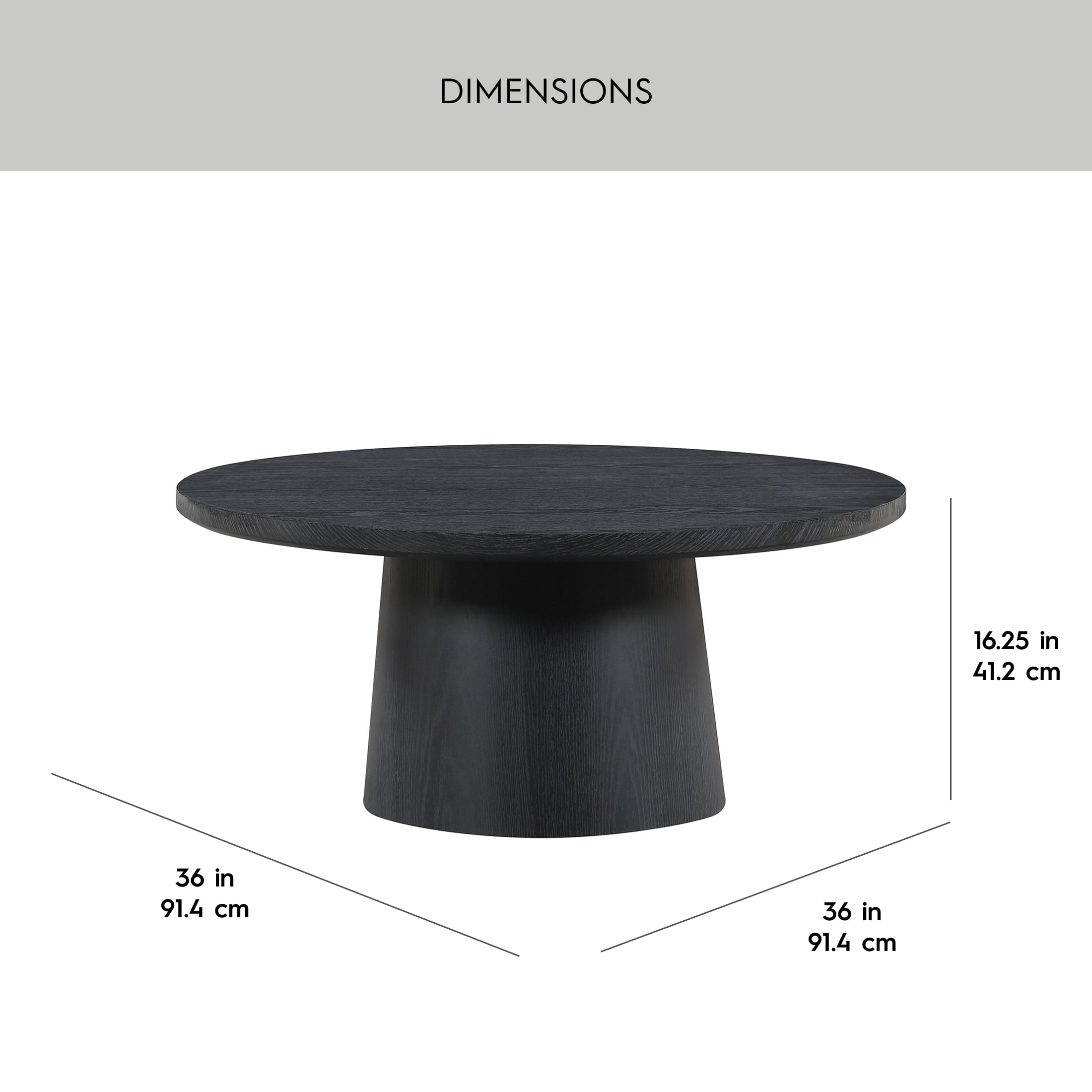 Better Homes & Gardens Ashby Coffee Table, Black