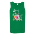 thumbnail image 2 of Wild Bobby, Cute Hearts and Flowers Blessed, Inspirational/Christian, Men Graphic Tank Top, Kelly, X-Large, 2 of 3