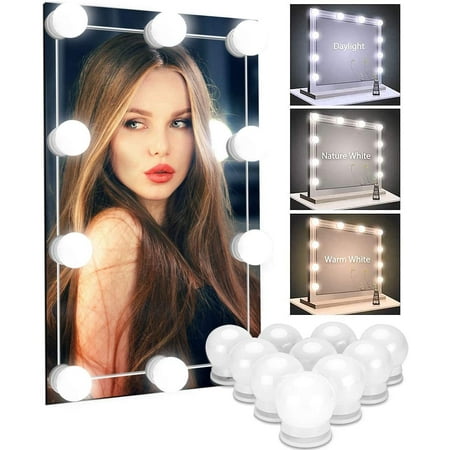 

LED Vanity Mirror Lights Make Up Light with 10 Dimmable Light Bulbs Lighting Fixture Strip for Makeup Table Set in Dressing Room(Mirror Not Include)