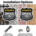thumbnail image 3 of Eugene's Garage I Can Fix Everything But Stupid 12 inch X 12 inch Shield Shaped Commercial Grade Plastic Sign To last, Gift for Dads and Uncles Classic Americana Crafted in the USA, 3 of 7
