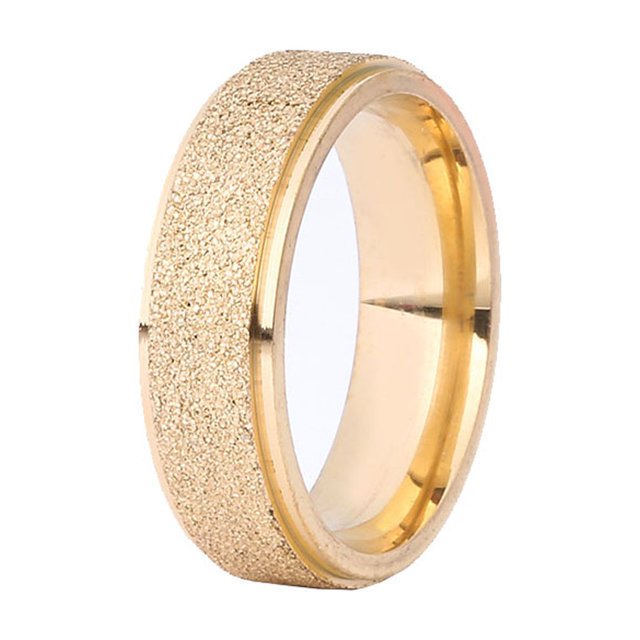pitrice Men Women Titanium Steel Ring Matte Couple Rings Engagement Finger Ring Size 7-10