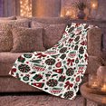 thumbnail image 6 of Merry Spirited Cheerleading Christmas, Festive Holiday Scene, Warm Flannel Blanket for Living Room and Family Room, Art Lovers Christmas Gift, Festive Home Decor, 6 of 9