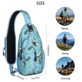 thumbnail image 5 of Crossbody Sling Backpack for Women Men Narwhal in Tide Shoulder Sling Crossbody Casual Chest Bag for Travel Sports Running Hiking, 5 of 6