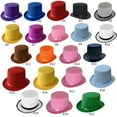 thumbnail image 4 of Hat Solid Color Holiday Party Halloween Derby Hat Fashion Unisex Personality Party Show, 4 of 5