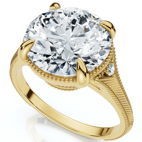 Pompeii Certified 5Ct Swift Diamond Engagement Ring 14k Gold Lab Grown (F/G,VS1-VS2)