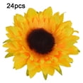 thumbnail image 1 of Cabeza de girasol artificial Simulación de cabezas de flores Ramo de fiesta de boda Accesorios de bricolaje, 24 piezas, Amarillo anaranjado, 9cm Advancent HA7119-06B, 1 of 6