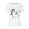 thumbnail image 4 of Rezuofi 1 Pcs Womens Cute Sunflower Graphic Printed Tee Shirts Vintage Short Sleeve Cotton Shirts Tops, 4 of 4