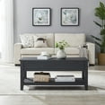 thumbnail image 2 of Mainstays Lift Top Coffee Table with Storage Shelf, Black wood finish, 2 of 8