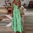 thumbnail image 1 of Femmes Été Boho Plage Imprimé Longue Robe Dentelle Épaule Froide Casual Maxi Robe, 1 of 5