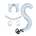 thumbnail image 2 of Conjunto de Disfraz de Zorro para Mujer y Niña Colco con Pulseras de Campana Lazo Diadema Orejas Vestido Halloween Blanco, 2 of 6