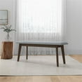thumbnail image 3 of Allora Mid-Century Modern Design Small Fabric Upholstered Dining Bench in Gray, 3 of 6