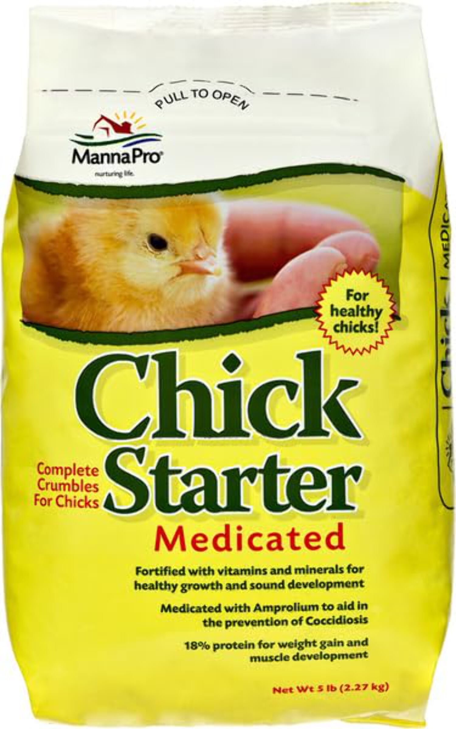 (2 pack) Manna Pro Chick Starter Grower Medicated Crumbles 5 lbs.