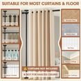 thumbnail image 7 of SUNALLY Room Dividers Curtain Rod No Drilling, 4-10ft(H) 28-171inch(W) Adjustable Room Separator for Space Partition, Heavy Duty Floor to Ceiling Tension Rod, Black, 7 of 7