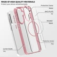 thumbnail image 5 of For Samsung Galaxy S23 FE Magnetic Clear Wallet Phone Case,Magnetic Detachable Card Holder,Compatible with Mag-Safe,Military-Grade Protection,Shockproof Transparent Thin Fit Phone Case,Pink, 5 of 8