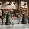 thumbnail image 3 of Tribesigns Bar Table, 37.4" High Round Pub Table Home Bar Unit for Small Space, Black, 3 of 10