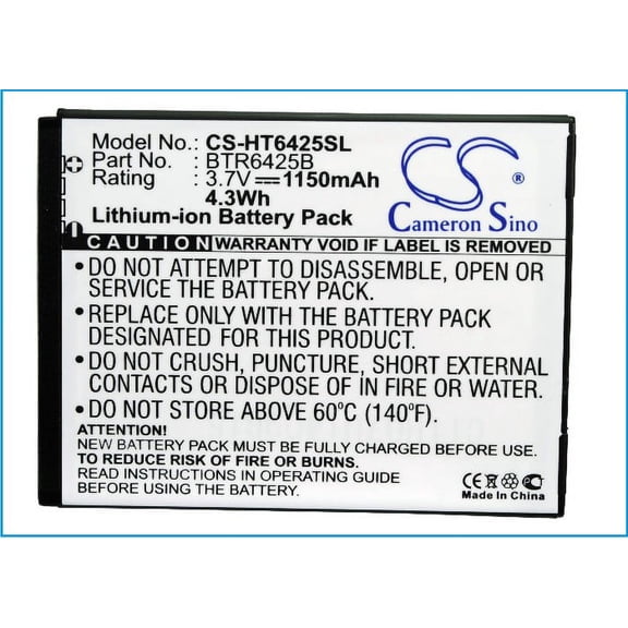 1150mAh BTR6425B 35H00168-03M BTR6425 35H00168-02M Battery for Verizon Rezound ADR6425LVW ADR6425 Rezound 4G LTE