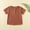 Brown, variant on YHAJDS Kids Short Sleeve Shirt Cotton Gauze Shirred Button Down Crewneck Top