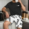 thumbnail image 2 of GERsome Mens Pajama Sets 2 Piece Short Sleeve Crewneck Tops and Shorts Lounge Sets Summer Soft Lightweight Nightwear M-3XL, 2 of 6