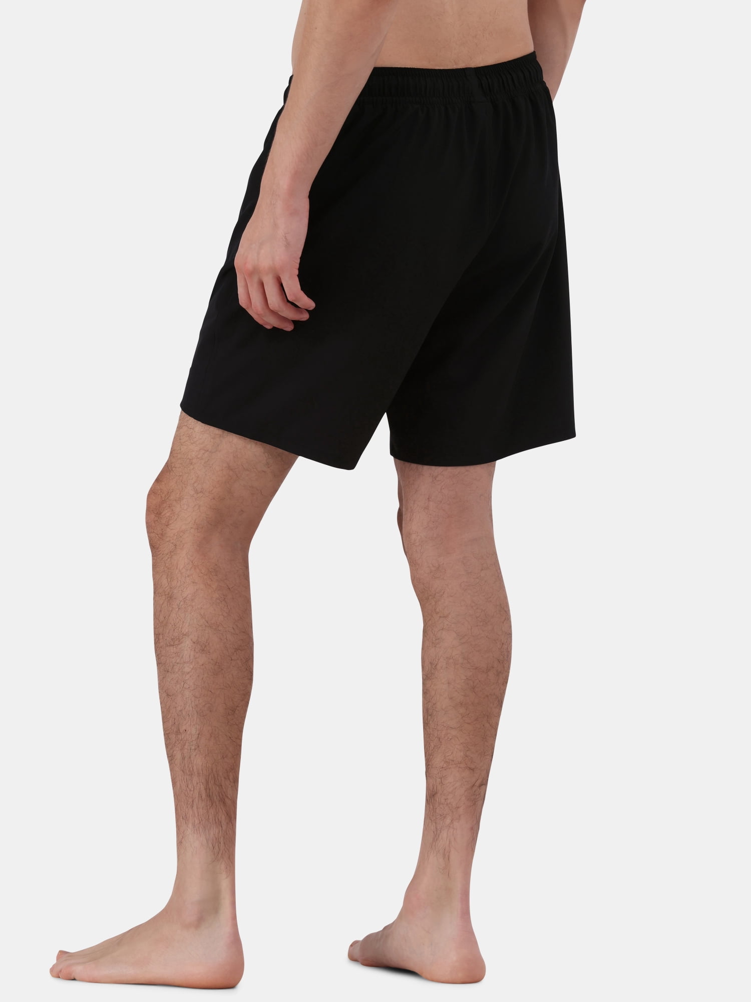 Reebok Men's & Big Men's Solid Logo Swim Trunks with Compression Liner and UPF 50+, 7" Inseam, Sizes S-2XL