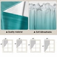 thumbnail image 5 of Teal Ombre Swag Curtains for Kitchen/Bedroom/Living Room, Contemporary Gradient Abstract Art Scalloped Curtains 63 Inch Long, Rod Pocket Window Swag Topper Curtains Valances 2 Panels Set 36"x63", 5 of 8