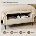 thumbnail image 5 of Dycanpo 50"L X 19" H Storage Bench with Arms, Upholstered, for Bedroom, Linen Color, 5 of 7