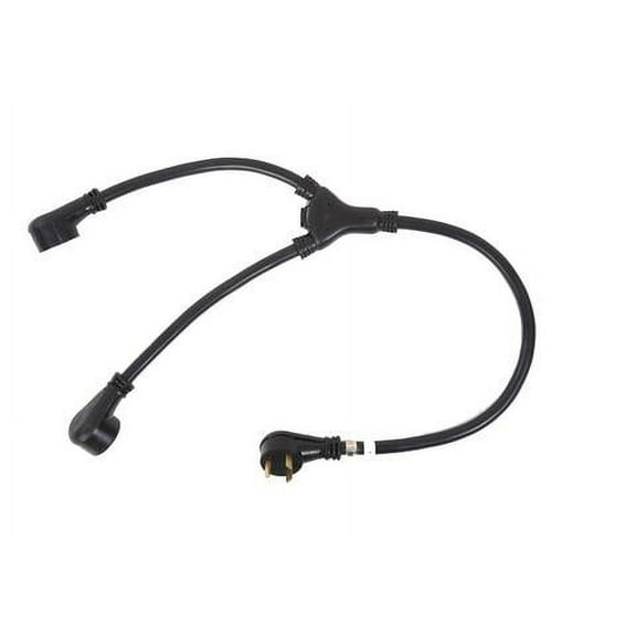 Amp Up Marine & RV Cords TT-30 Black 44", Copper, Converts Single TT-30 to Two, 2 Piece