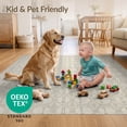 thumbnail image 4 of ODIKA 2'x3' Ultra-Soft Accent Mat, Neutral Motif Boho Featuring Interlocking Grid Ivory Beige Dining None Washable, Bare feet friendly, Easy Care Indoor rug for Bedside, Footrest, 4 of 7