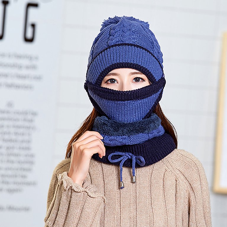 UDIYO Thick Hat Dust proof Comfortable Woolen Yarn Women Winter