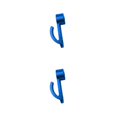 thumbnail image 2 of serony Alloy Easy-to- Side Storage Hook With Exquisite Craftsmanship Aluminum Alloy Hook Half Cover Hook blue 2Set, 2 of 6