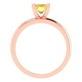 thumbnail image 4 of Clara Pucci 14K Rose Gold 1ct Citrine Solitaire Ring for Women, 4 of 8
