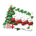 thumbnail image 4 of Personalized Family of 6 Christmas Tree Ornament 2024 - Banister Six Glittered Stockings Keepsake, 4 of 10