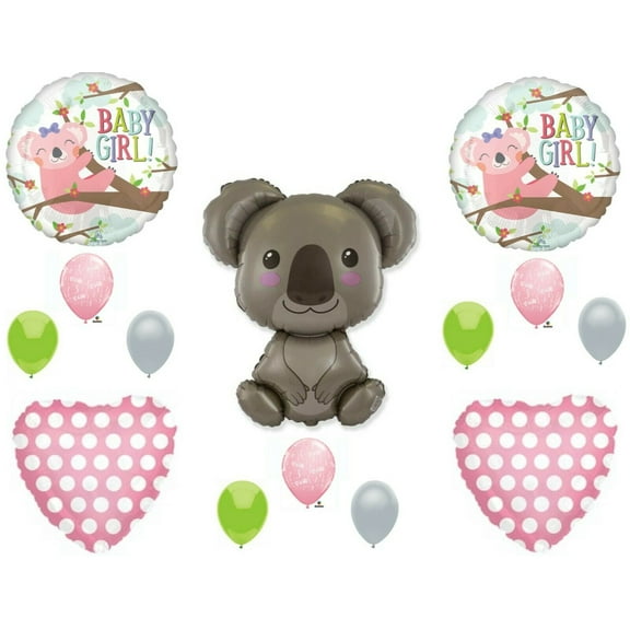 Baby Girl Koala Bear Shower Party Balloons Decoration Supplies It's A Girl!