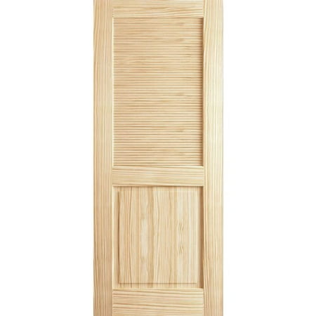 Kimberly Bay Louvered Solid Wood Unfinished Slab Standard (Best Solid Core Interior Doors)