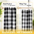 thumbnail image 6 of Buffalo Check Curtain for Bedroom/ Living Room Black and White Drapes Light Filtering Rod Pocket Panels, Set of 2 -52" x 63", 6 of 7