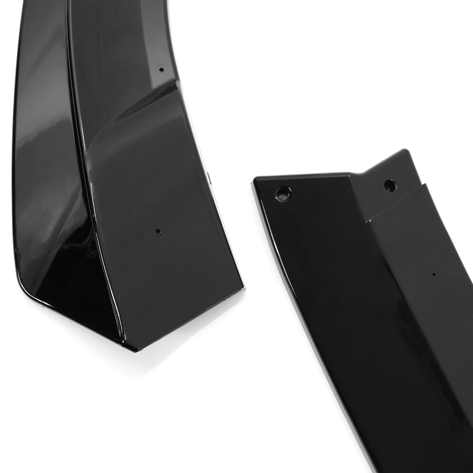Ikon Motorsports 3PCS Front Bumper Lip Spoiler for 2020-2025 Tesla Y, IKON Style, PP Gloss Black